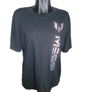 Messi Black Logo Front T-Shirt XL